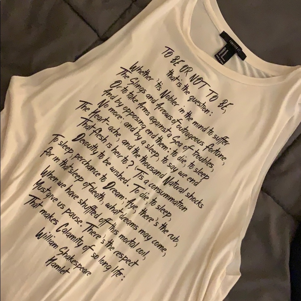 Forever 21 Shakespeare thank top